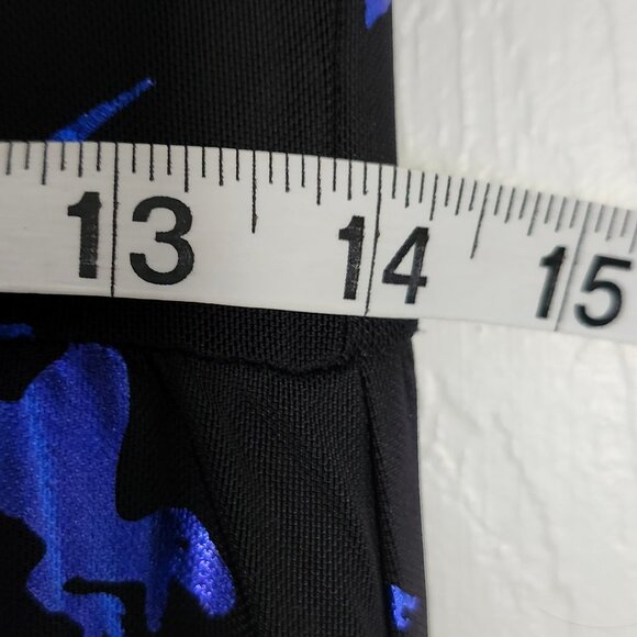 Modcloth x Dangerfield Blue Foil Dinosaur Sheer Black Dress - Picture 5 of 6